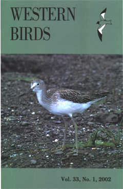 Volume 33, number 1 of Western Birds, published 2002